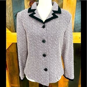 BFA Classics tweed look button front jacket sz 8P